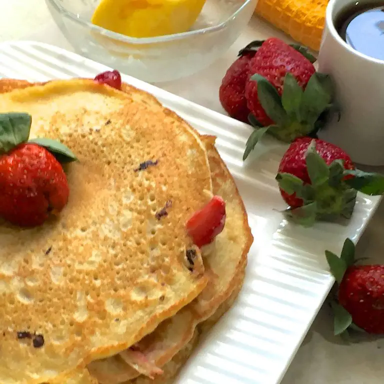 Really Easy Strawberry Buttermilk Pancakes Recipe | Pepper On Pizza