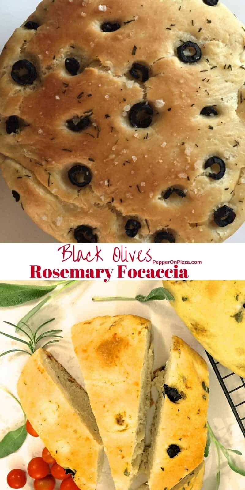 Olive Rosemary Focaccia Bread Recipe | Pepper On Pizza