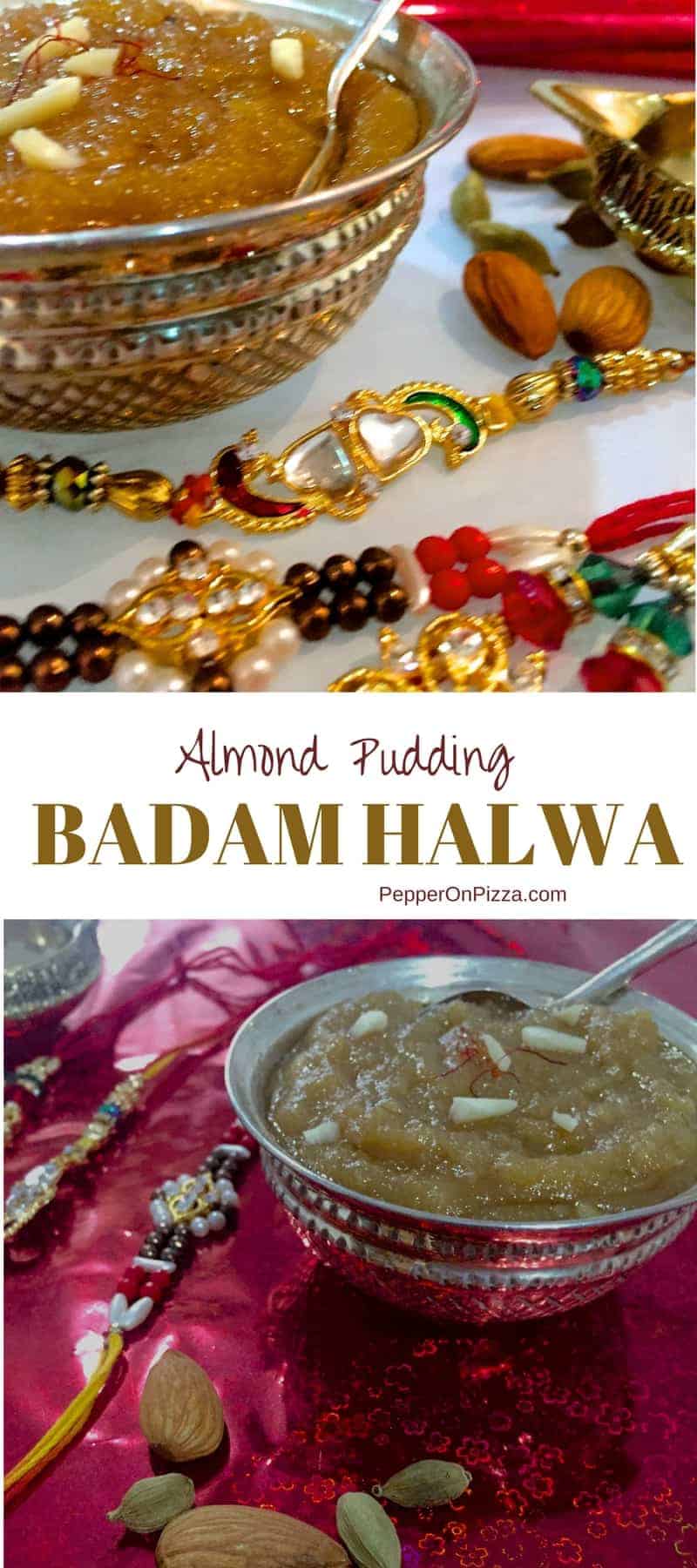 Kesar Badam Halwa - Almond Pudding with Saffron Recipe | Pepper On Pizza